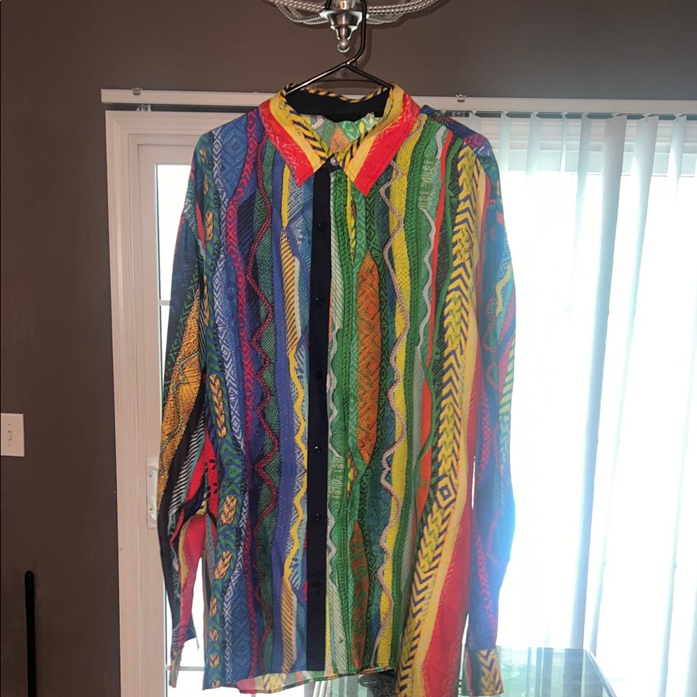 COOGI Colorful Patterned Men's Shirt Jacket